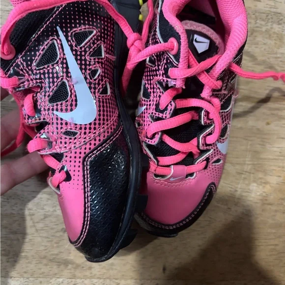Nike Kids Pink and Black Ball Cleats - Picture 2 of 16